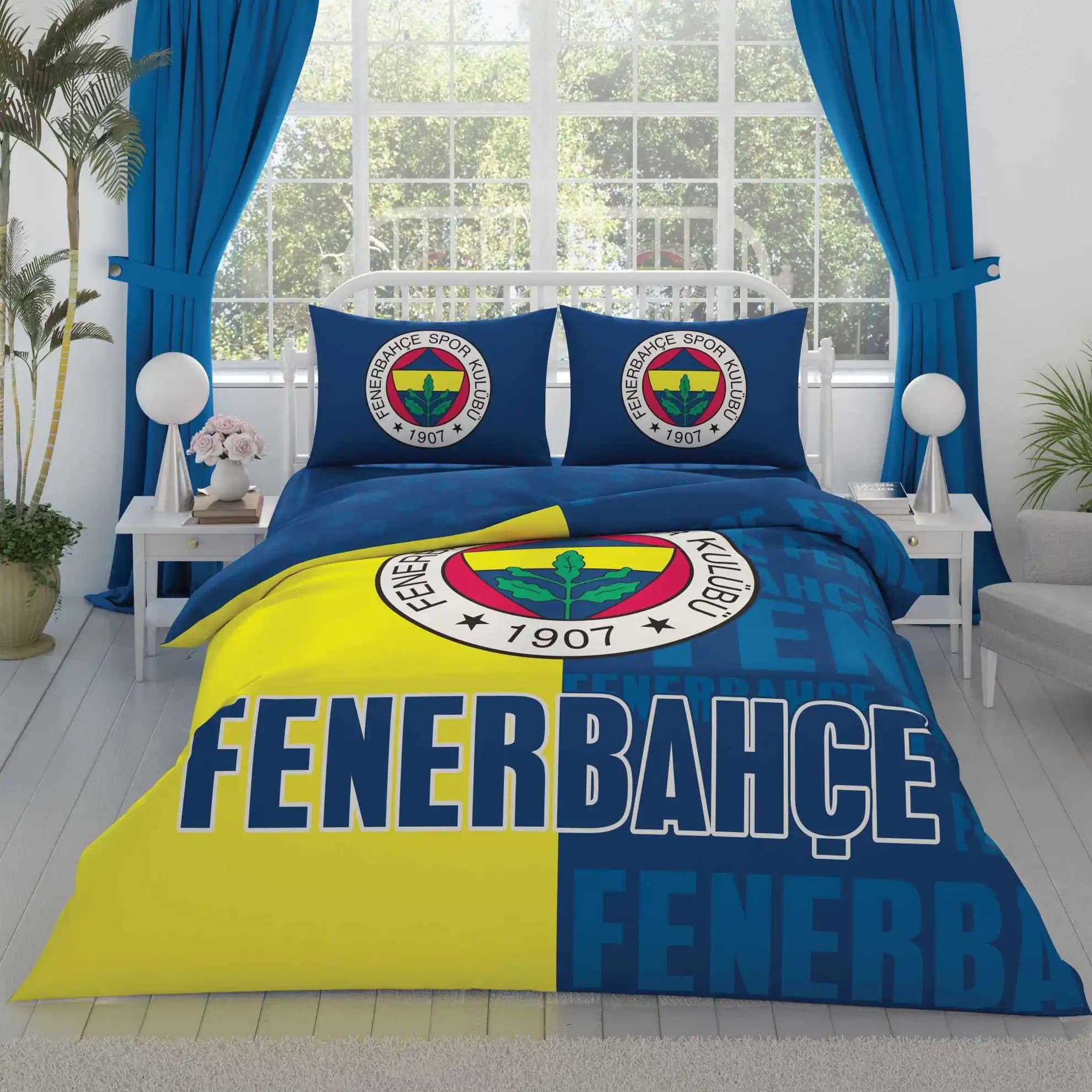 Fenerbahçeli yatak ile spor tutkusunu yansıtan özgün dekorasyon fikirleri ve tasarımları