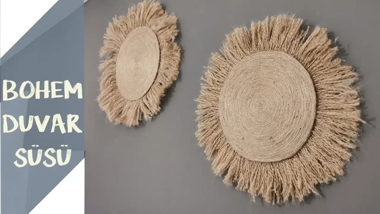 İpten Duvar Süsü Dekorasyon Fikirleri ve Yapım Rehberi