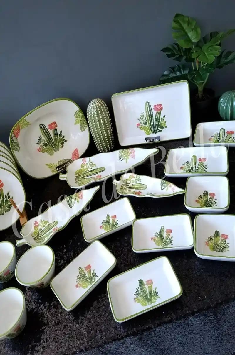 2025'te Kaktüs Desenli Kahvaltı Takımıyla Sofranızı Canlandırın