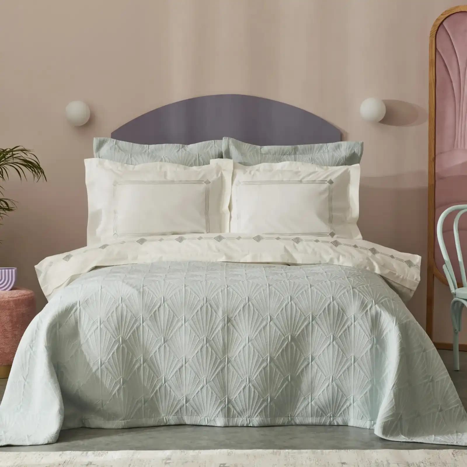 Karaca Home Diamond Mavi Çift Kişilik DÜET Seti Modern ve Şık Dekorasyon İçin Uygun