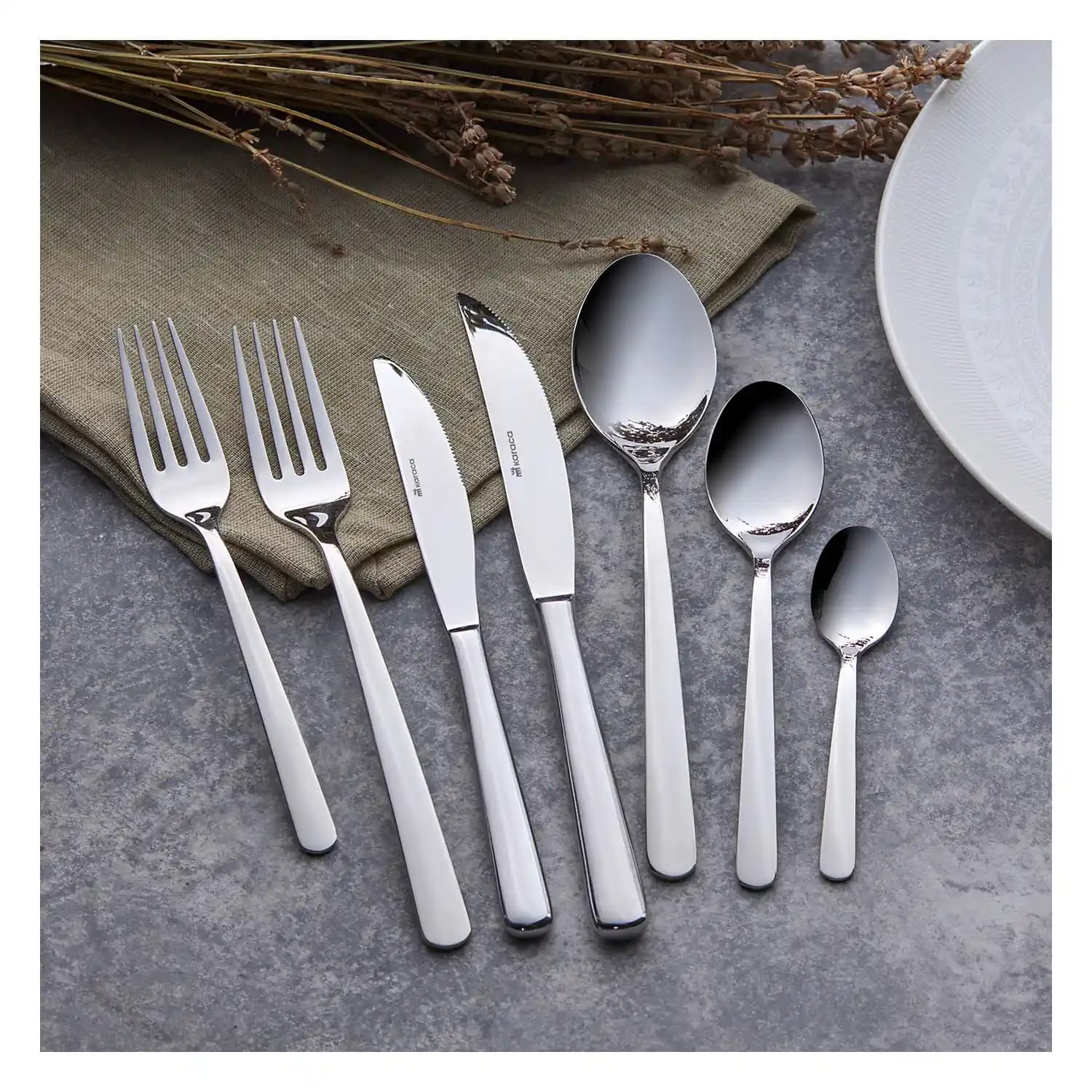 Karaca Vesper 84 Parça Elegance Çatal, Kaşık, Bıçak Takımı – Modern ve Şık Mutfak Seti