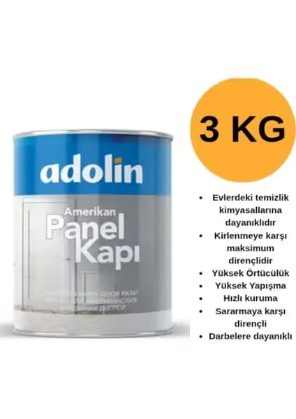 Adolin Panel Kapı Boyası 3 kg Beyaz: Dayanıklı ve Estetik İç Mekan Boyası Çözümü