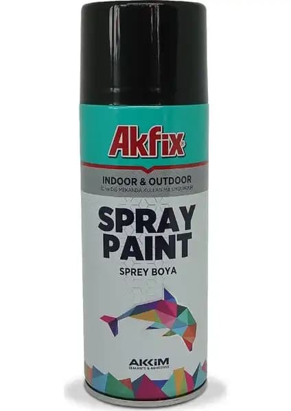 Akfix Akrilik Sprey Boya 400ml Parlak Siyah - Çok Yönlü ve Dayanıklı Boyama Çözümü