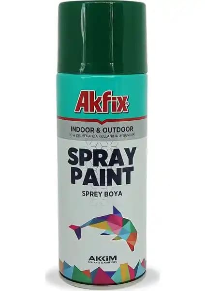 Akfix Akrilik Sprey Boya 400ml Parlak Yeşil - Çok Yönlü ve Dayanıklı Boya Çözümü