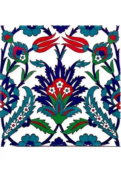 Armada Çini Osmanlı ve Selçuklu Motifleriyle Dayanıklı Seramik Karo 20x20 Cm