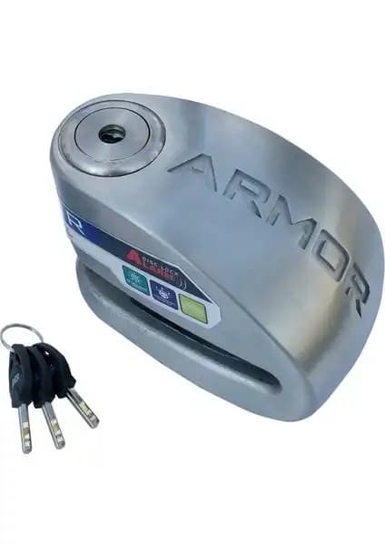 Armor 614MVA Paslanmaz Çelik Alarmli Disk Kilidi Güvenlik ve Dayanıklılık Sağlar