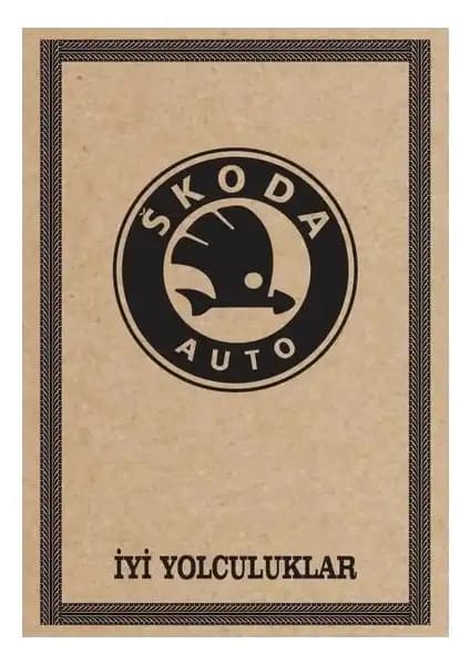 Cihan Oto Paspas Kağıdı Skoda Amblem Baskılı Dayanıklı ve Çok Yönlü Kullanım