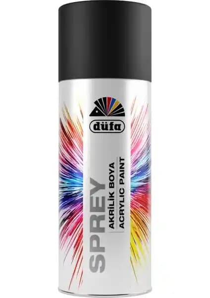 Düfa Sprey Boya Düz Renkler 0526 Mat Siyah: Dayanıklı ve Çok Yönlü Kullanım İçin Profesyonel Boya