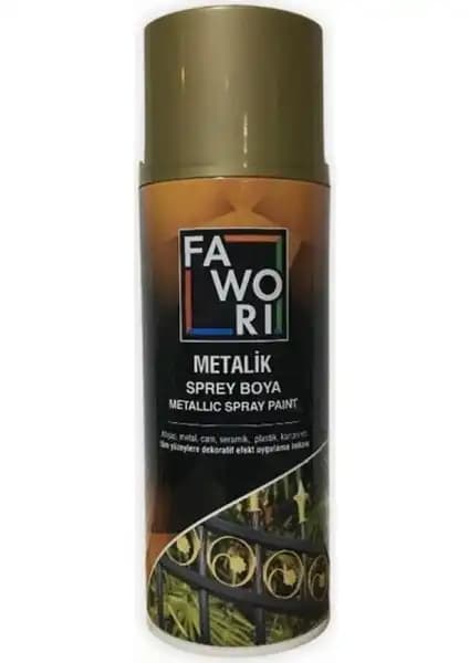 Fawori Akrilik Sprey Boya Altın Yalız 400 ml Şık ve Dayanıklı Dekoratif Uygulama