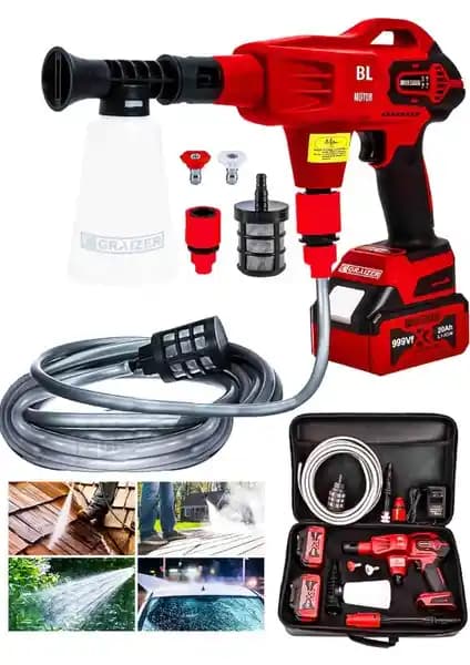Graizer Alman 999 Vf Portatif Kablosuz Yüksek Basınçlı Yıkama Makinesi İncelemesi