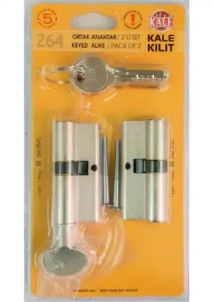 Kale 264 Snc+Smc İkiz Set Güvenlik Kilidi 68 mm Tuzaqsız Ortak Anahtar Özelliği