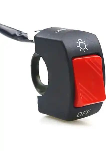Knmaster Kırmızı Aç-Kapa Düğmesi Motosiklet Sis Farı Kontrol Butonu Güvenli ve Estetik Kullanım