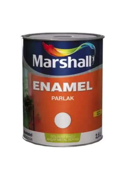 Marshall Parlak Sentetik Yağlı Boya 2,5 Lt Siyah Dış ve İç Mekan Dayanıklı Boya Seçeneği