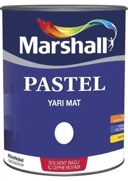 Marshall Pastel Yarı Mat Beyaz Boya 2.5 Lt İç ve Dış Mekan Kullanımı İçin Kaliteli Dekoratif Boya