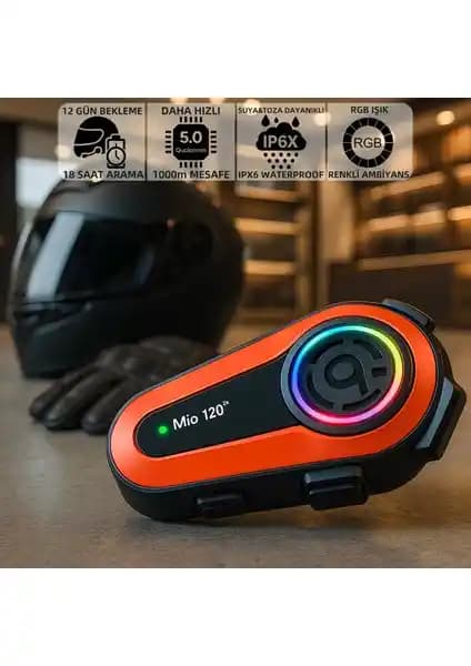 Mioji Mio 120 2x RGB Bluetooth Kulaklık: Motosiklet Sürücüleri İçin Dayanıklı ve Güçlü İletişim Cihazı