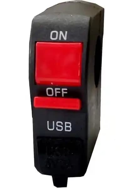 Monero Motosiklet Sis Far Düğmesi USB Çıkışlı Çok Fonksiyonlu Güvenlik ve Konfor Ürünü