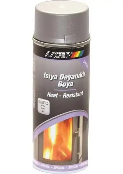Motip Isıya Dayanıklı Boya Gümsü Renk 400 ml Yüksek Sıcaklık ve Kimyasal Dayanıklılık