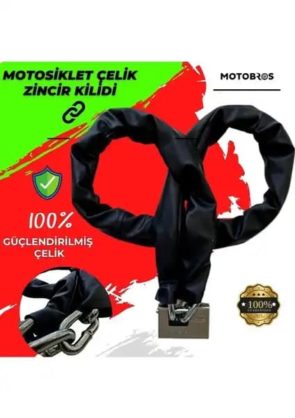 Motobros MT-458 Güçlü ve Dayanıklı Motosiklet Kilidi Güvenliği Artırır