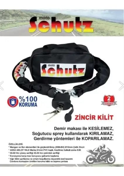 Motosiklet Güvenliği İçin Kesilmez Çelik Zincir Kilitleri Güçlü ve Dayanıklı Koruma Çözümü