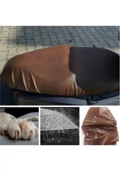 Motosikletiniz İçin Şık ve Koruyucu Vi Caro Arora Cappucino Deri Sele Kılıfı