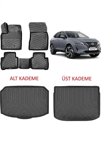 Nissan Qashqai 2022 İç ve Bagaj Koruma Seti Rizline Tasarımı Uygun Fiyatlı