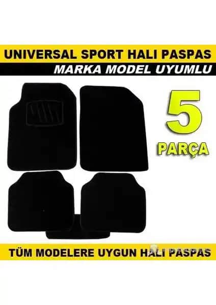 Otocontrol Sport Siyah 5 Parça Halı Paspas Otomobil İç Temizlik Çözümü