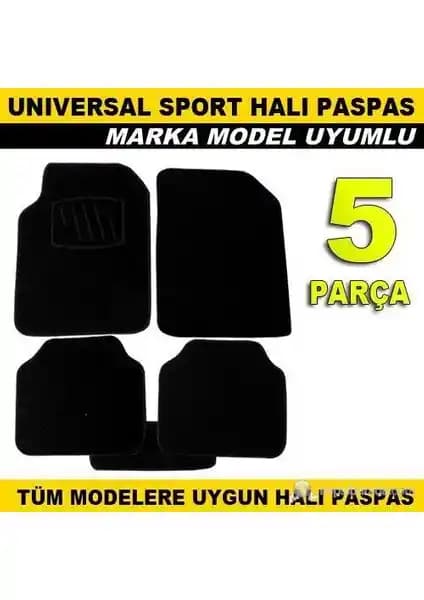 Otocontrol Sport Siyah 5 Parça Halı Paspas Otomobil İç Temizlik Çözümü