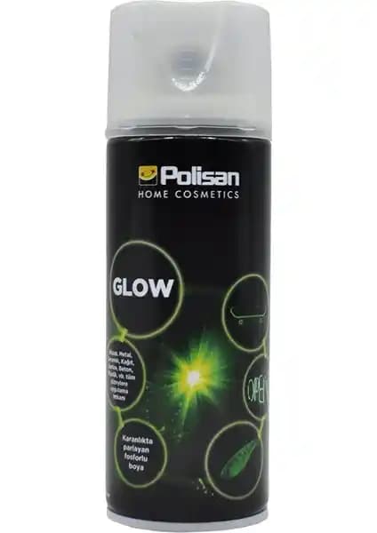 Polisan Sprey Glow 400 ml Fosforlu Sprey ile Karanlıkta Parlama Özelliği Sağlar