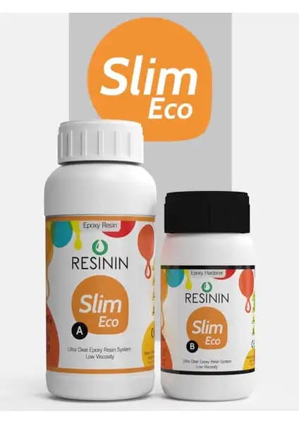 Resinin Slim Eco 375 Gr Şeffaf Epoksi Reçine Seti Takı ve Aksesuarlar İçin Uygun