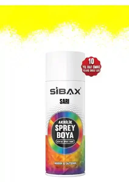 Sibax Akrilik Sprey Boya Sarı 400 ml: Yüksek Kalite ve Dayanıklılık Sunan Profesyonel Boya