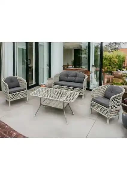 Tu Tienda 2+1+1 Rattan Bahçe Takımı Estetik ve Dayanıklı Tasarım Özellikleri