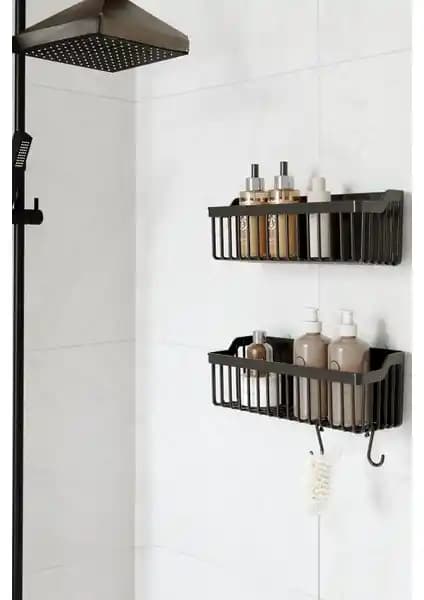 Ata Home Paslanmaz Yapışkanlı Banyo Rafı Modern ve Kolay Montajlı Tasarım