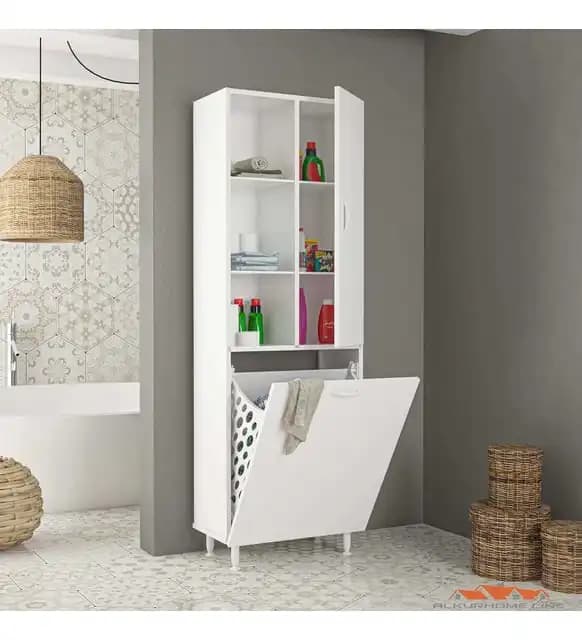 Banyo Dekorasyonunda Çiçek Sepeti Kullanımı ve Dolap Kişiselleştirme Yöntemleri
