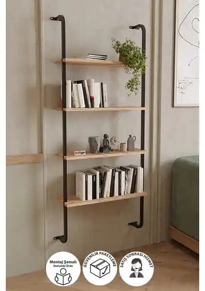 Bofigo 4 Raflı Duvara Monte ve Bofigo 5 Raflı Metal Köşe Kitaplık Karşılaştırması