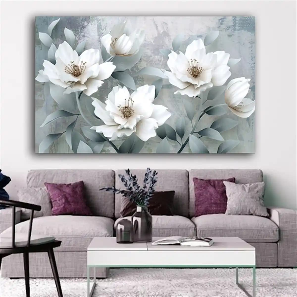 Çiçekli tablolarla iç mekanlarda doğal ve estetik dekorasyon çözümleri