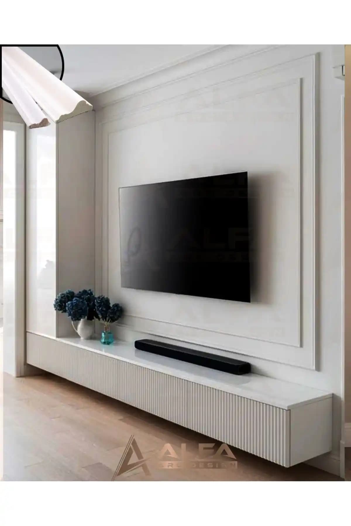 2025'te Çıta Panelli TV Ünitesi ile Evinizde Şıklık ve Fonksiyonellik