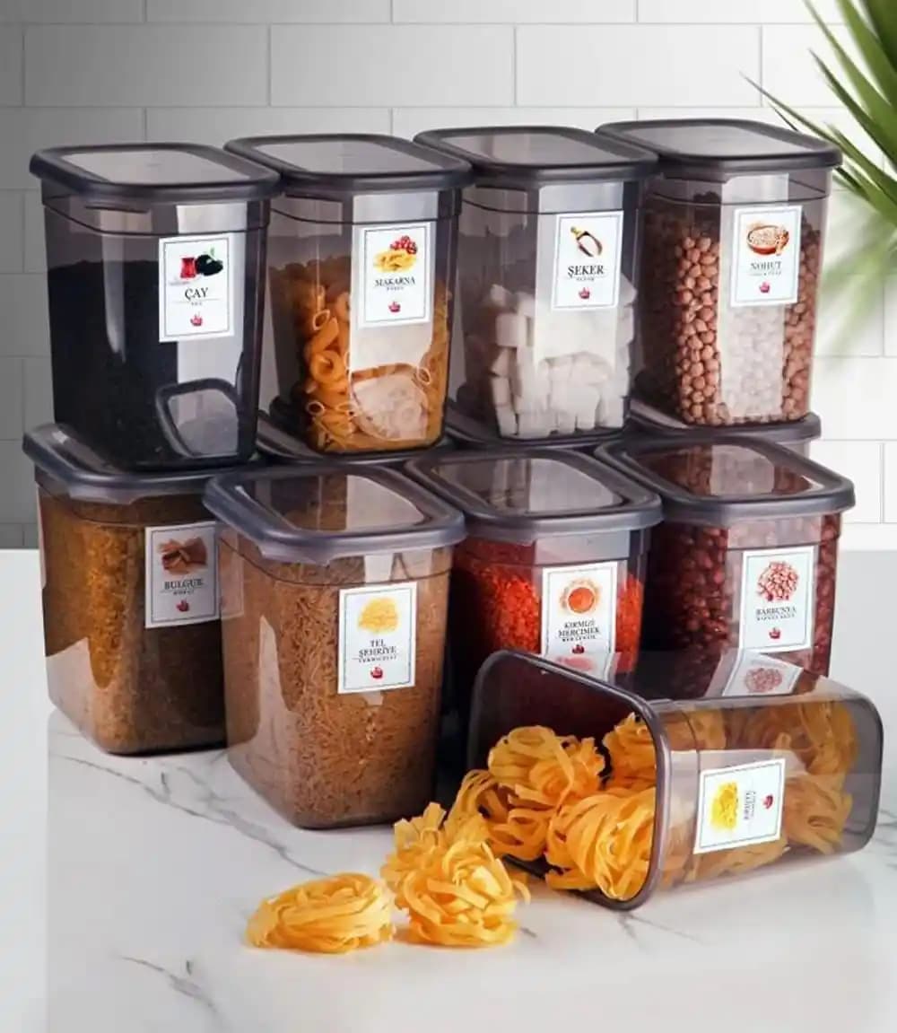 Çoklu Bakliyat Saklama Kabı ile Mutfak Düzeninizi Modern ve Şık Hale Getirin