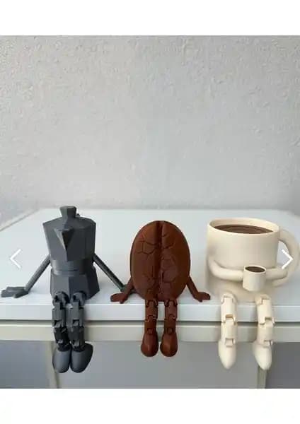 Güney Butik Kahve Köşesi Sevimli Biblo Setiyle Dekorasyonunuza Renk Katın