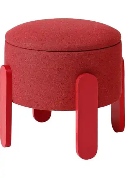 Ikea Förlunda Puf Tonerud Kırmızı: Çok Amaçlı Modern ve Çevre Dostu Mobilya Çözümü