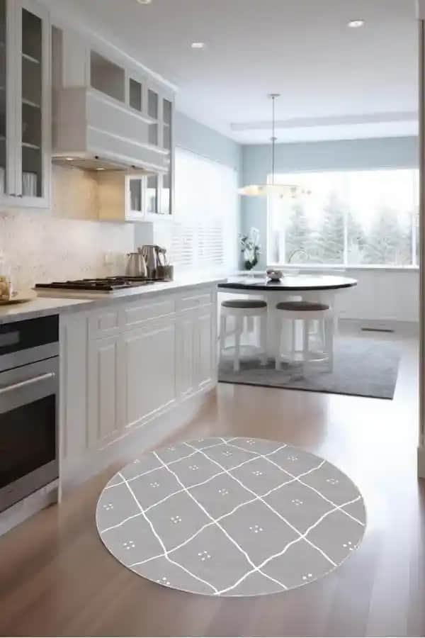 Mutfak Dekorasyonunuza Şıklık Katacak Yuvarlak Mutfak Halısı Seçenekleri ve Tasarımları