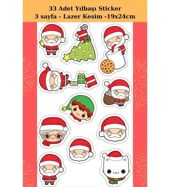 Noel Baba Sticker ile Yılbaşı Dekorasyonunuzu Yenilikçi ve Pratik Hale Getirin