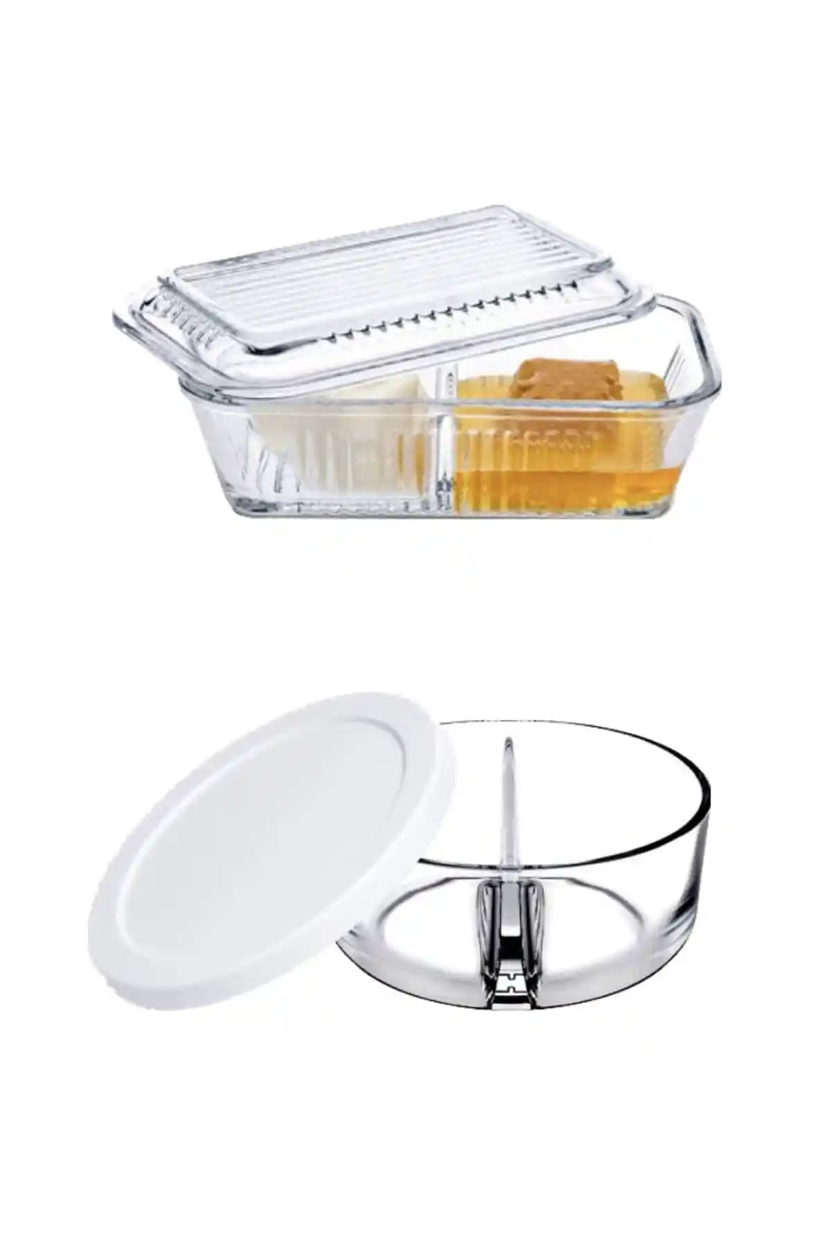 Paşabahçe İki Bölmeli Saklama Kabı ile Mutfak ve Dekorasyonunuza Şıklık Katın