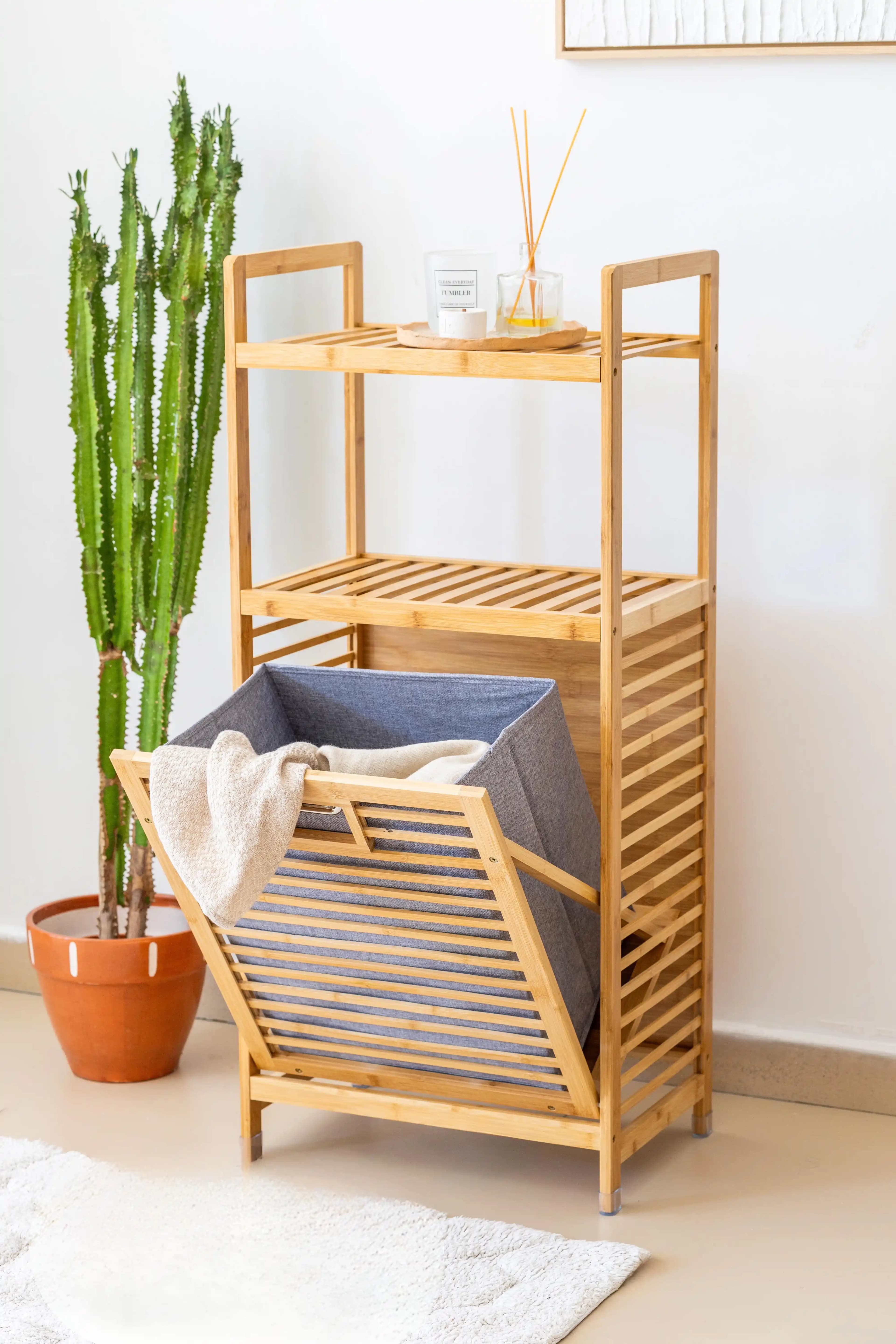 Raflı Çamaşır Sepetleri ile Ev Dekorasyonunda Hem Fonksiyon Hem Estetik Uyum