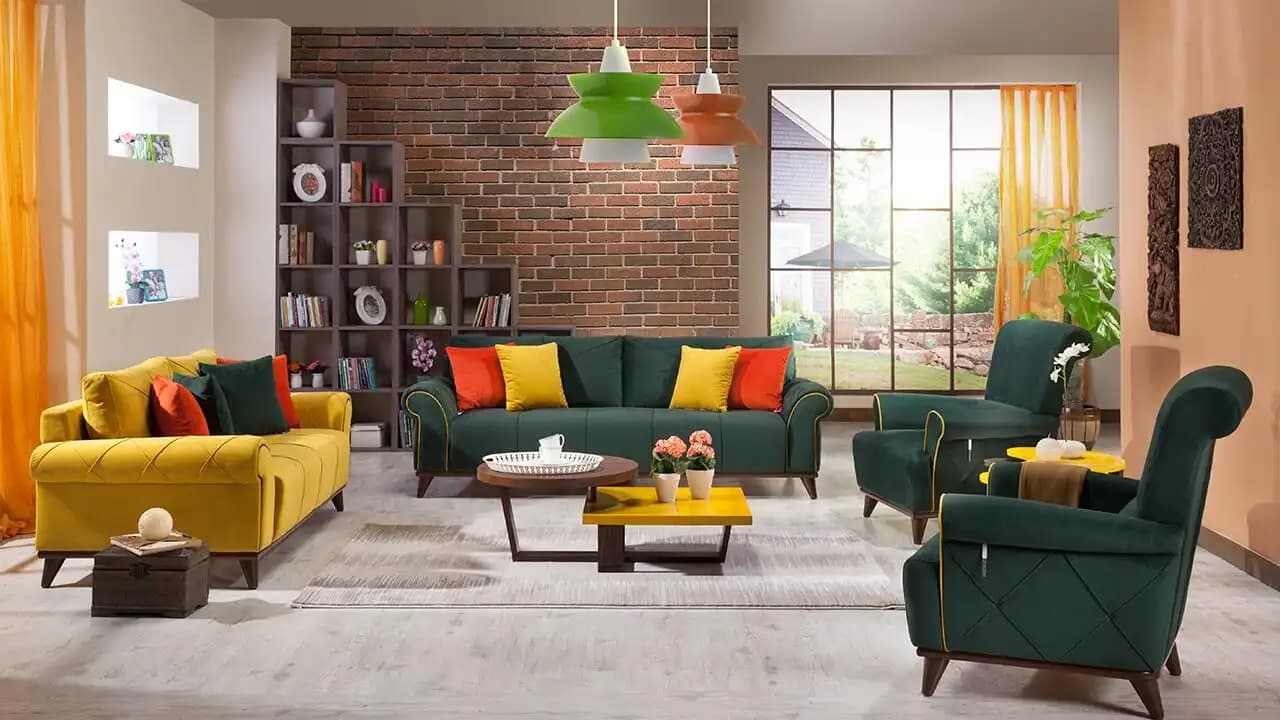 Sarı Yeşil Koltuk Dekorasyonu ile Modern ve Şık Ev Tasarımı Rehberi
