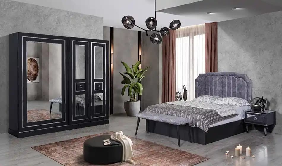 Siyah Camlı Yatak Odası Takımı: Modern ve Şık Dekorasyon Seçenekleri