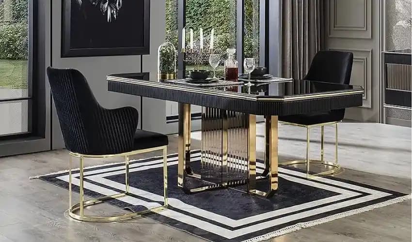 Siyah Masa Takımıyla Modern ve Şık Dekorasyon Fikirleri ve Trendleri 2024