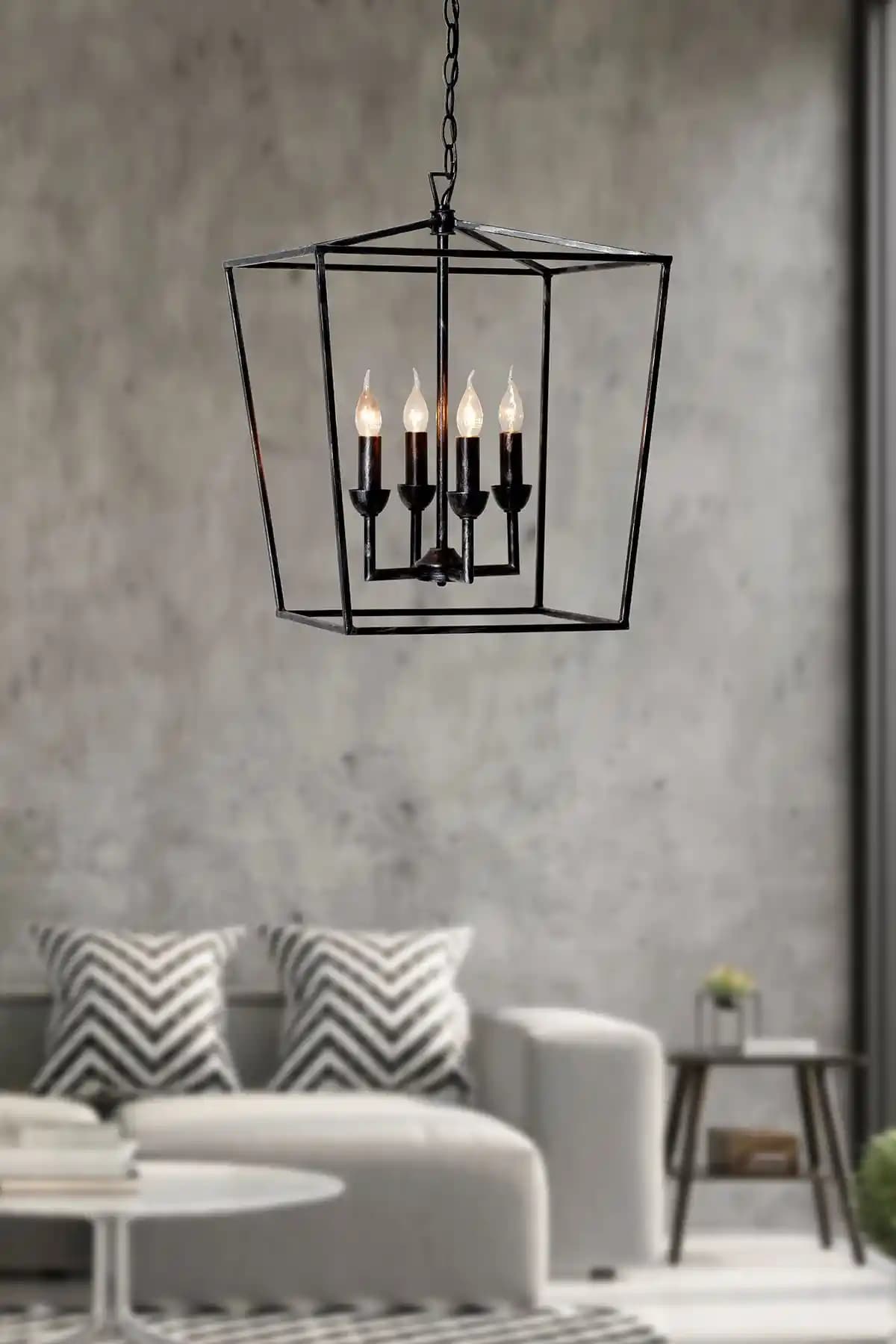 Siyah Metal Avize ile Modern ve Şık Dekorasyon Çözümleri