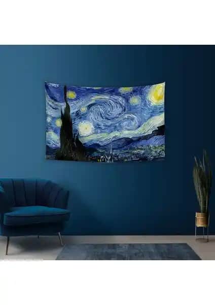 Vagonik Duvar Örtüsü Halıları Karşılaştırması: Van Gogh Yıldızlı Gece ve Orta Dünya Haritası