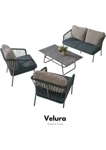 Velura Home & Living Safir Bahçe Takımı Modern Tasarım ve Dayanıklılık Sunar