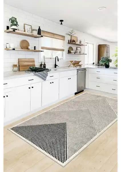 West Home Dijital Baskılı Kaymaz Tabanlı Bej Mutfak ve Salon Halısı Özellikleri ve Kullanım Avantajları
